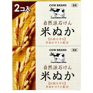 まとめ得 カウブランド 自然派石けん 米ぬか 100g×2個パック x [16個] /k