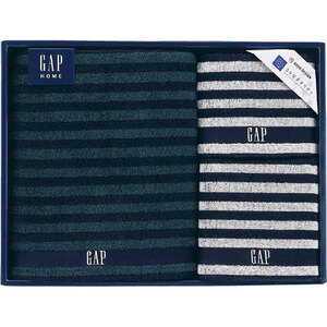 まとめ得 GAP HOME NEW ボーダーギフト タオルセット B9136048 x [2個] /l