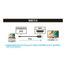 MCO miniDP-HDMI変換ケーブル 4K対応 2m DPM-4KC20/BK /l_画像5