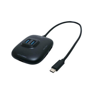 まとめ得 MCO USB PD対応Type-C USB3.2Gen1ハブ ブラック UDS-HH01P/BK x [2個] /l
