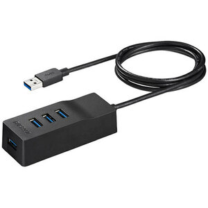 まとめ得 BUFFALO バッファロー USB3.0セルフパワーハブ 上挿し/4ポートタイプ マグネット付 ブラック BSH4A310U3BK x [2個] /l