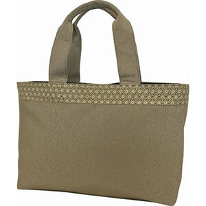  Kyoto three . flax. leaf pattern handbag bag beige B9132095 /l