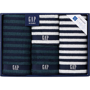 GAP HOME NEW ボーダーギフト フェイスタオル2P&ウォッシュタオル2P B9118086 /l