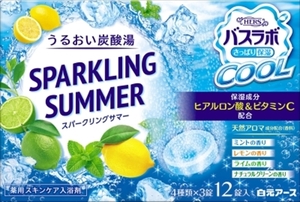 まとめ得 ＨＥＲＳバスラボクール　ＳＰＡＲＫＬＩＮＧ　ＳＵＭＭＥＲ　１２錠入 　 白元アース 　 入浴剤 x [4個] /h