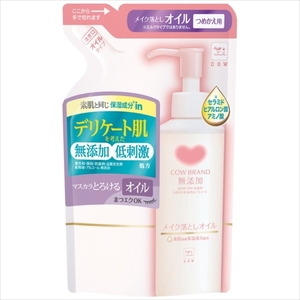 まとめ得 カウブランド　無添加メイク落としオイル　詰替用・１３０ｍＬ 　 メイク落とし・クレンジング x [4個] /h