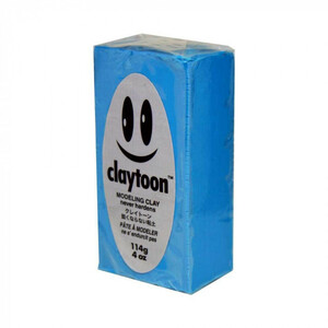 MODELING CLAY(モデリングクレイ)　claytoon(クレイトーン)　カラー油粘土　スカイ　1/4bar(1/4Pound)　6個セット /a