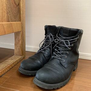 ブーツ ブラック レザー Timberland ティンバーランド　ワークブーツ　編上げ　ホール　ブーツ　登山　７ホール　leather アメカジ