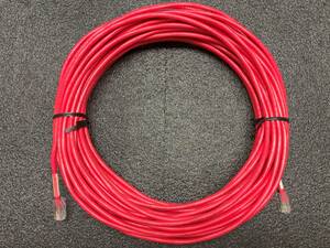 ★☆CAT5e ストレート全結線 UTP 単芯線仕様 24m 赤☆★