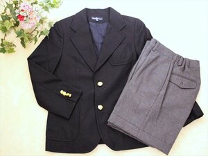 良品☆POLO RALPH LAUREN【ラルフローレン】フォーマルセットアップ☆140☆ジャケット☆パンツ☆ネイビー×ゴールド金具☆