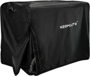 HEOMAITO黒色発電機防水カバー86*61*61cm | 屋外用600Dオックスフォード布カバー | 2000-5000w発電機に適用な折りたたみ式カバー 折りたた