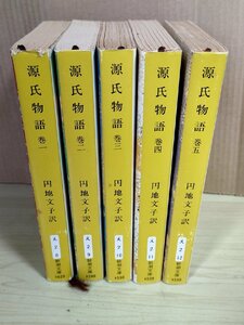 源氏物語 全巻6冊中5冊セット揃い 円地文子訳 新潮文庫/カバー:加山又造/光源氏/桐壺/若紫/花散里/若菜/常夏/野分/真木柱/小説/B3227740