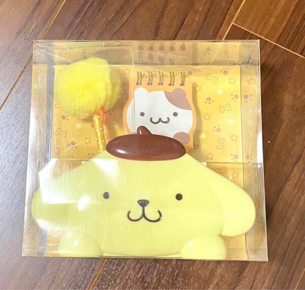 ポムポムプリン　ペンスタンド　ペンメモセット