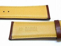 新品正規品『BAMBI』バンビ バンド 22mm 牛革(スコッチガード)BKMB052CU 茶色【送料無料】_画像5