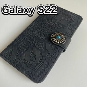 GalaxyS22　Galaxyケース　手帳型　手帳型ケース　革ケース