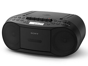 新品　SONY　CFD-S70 (B) [ブラック]　1年保証　カセットテープに録音することができるコンパクトCDラジカセ　VT