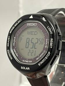 【7】1円〜【稼働品】SEIKO プロスペックス アルピニスト ソーラー S822-00A0 ラバーベルト メンズ 同梱不可