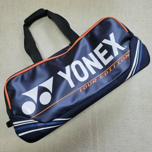 [中古]ヨネックス YONEX バドミントン ラケットバッグ トーナメントバック テニス 2本用 ネイビー 2001W BAG2001W　アストロクス100ZZ