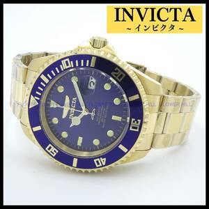 【新品・送料無料】インビクタ INVICTA 腕時計 メンズ 自動巻き ブラック・ゴールド PRO DIVER 28949 メタルバンド 裏スケルトン