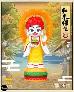 『好きなハンバーガー仏陀』　ミドルスケール　デザイン　おもちゃ　フィギュア　コレクション　アートトイ　ZCWO 　正規品