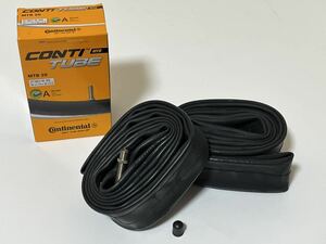 【送料無料特価】26インチ米式MTB用チューブ Continental MTB26 26×1.75-2.5バルブ長40mm 新品2個セット