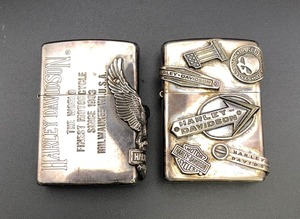 喫煙具(サ60)★[[KE-228.78]]★ZiPPO(ジッポ)★HARLEY DAVIDSON 立体ロゴ希少 2個まとめ★未使用あり★