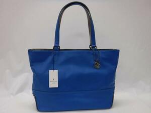 【新品・未使用・美品】 LANVIN en Bleu 定価4.9万円 ランバン レザー トートバッグ 本革 メンズ＆レディース