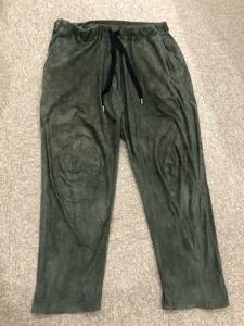 ISAMUKATAYAMA BACKLASHba crash kangaroo leather suede sarouel pants 