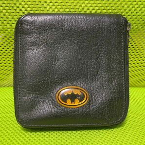 バットマン　グッズ　本革 財布　1989年　ウォレット　コピーライト印字付き　入手困難　映画　洋画　二つ折り財布 BATMAN