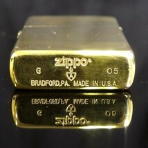 【送料無料】zippo 真鍮 ブラス Armor type/アーマー 2005年製 ジッポー オイルライター_画像5