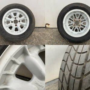 【当時物】 ENKEI LIMITED COMPE-8 14×6j OFF＋20 114.3 ハブ径70mm エンケイ リミデット コンペエイト 4本セット AE86 の画像5