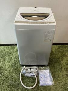 TOSHIBA/東芝/全自動電気洗濯機/6kg/家電/浸透パワフル洗浄/Wセンサー/おしゃれ着洗い/2022年製/AW-6GM1/0221d