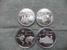 カナダ　モントリオール・オリンピック　記念　銀貨　5ドル×2枚　10ドル×2枚　ケース付き　送料無料_画像2
