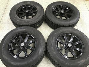 □□2402-187 バリ溝！ROCKKELLY ロックケリー MX 632 17インチ 7.5J +38 PCD127 5H GOODYEAR アイスナビSUV 265/70R17 JEEP ラングラー