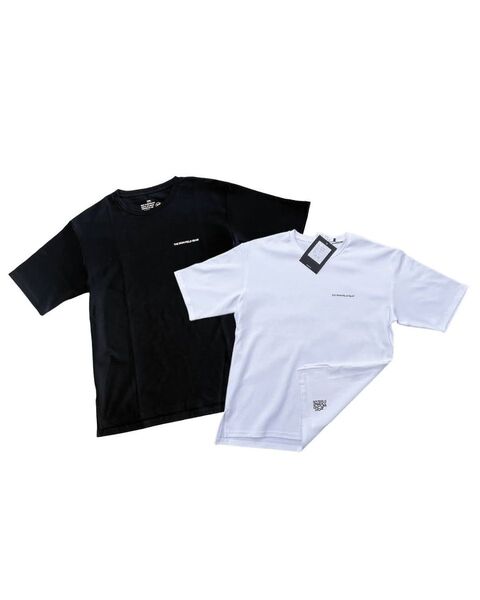 T-シャツ まとめ2着 シンプルデザイン S白①・L黒① 半袖Tシャツ
