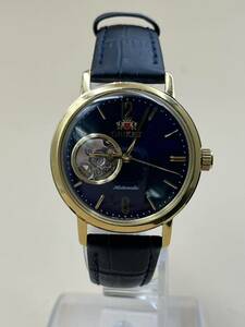 【極美品】稼働品 ORIENT オリエント 時計 腕時計 CLASSIC 機械式自動巻き(手巻き付き) RN-AG0021L ゴールド ネイビー 