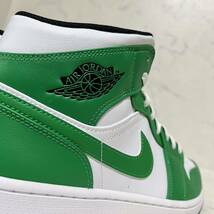 ★送料無料★【新品未試着】28cm Nike Air Jordan 1 Mid Lucky Greenナイキ エアジョーダン1 ミッド ラッキーグリーン ホワイト 白 緑_画像6