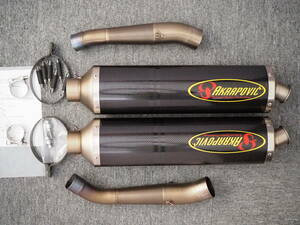 美品 VTR1000SP2 02-06 RC51 AKRAPOVIC スリップオンマフラー チタン/カーボン S-H10SO2T-C アクラポビッチ