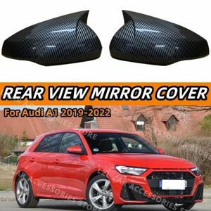 [ free shipping ] door mirror cover left right pair black Audi AUDI A1 Sportback 2019-2022 rear mirror 