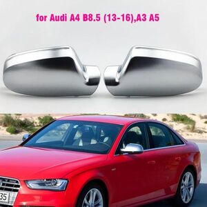 [ free shipping ] door mirror cover left right pair silver Audi A4 2013-2016 A3 2011-2012 A5 2010-2016 rear mirror chrome 