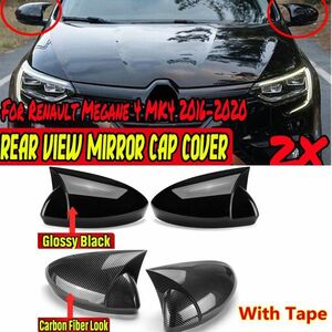 [ free shipping ] door mirror cover left right pair black Renault Megane 4 mk4 2016-2020 rear mirror 