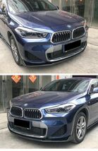 【送料無料】 フロントバンパー リップスポイラー マッドブラック BMW X2 F39 2018-2023 フロント リップ スポイラー_画像4