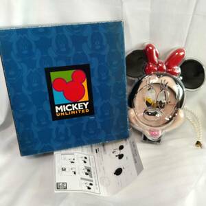 未使用 ◆ MICKEY UNLIMITED ミニー ファンタジークロック アナログ時計 動作確認済み ◆ ミッキーアンリミテッド ディズニー 