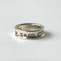◆ ティファニー TIFFANY &Co. 1837 ナロー 指輪 1997 箱付き シルバー 925 重量約8.1g レディース メンズ アクセサリー リング_画像3