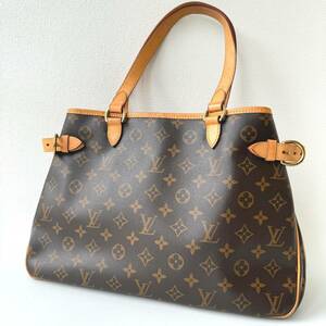 良品 ◆ ルイヴィトン LOUIS VUITTON モノグラム バティニョール オリゾンタル M51154 トートバッグ ブラウン レディース かばん