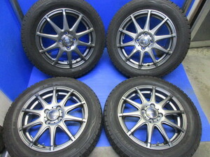 ユ）TIRO　4.5J15+45　4/100+　深溝スタッドレス　ダンロップWM01　165/65R15　デリカD2　ソリオ　タフト　デリカミニ　ハスラー