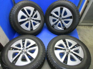 店）トヨタ純正 50プリウス！6.5J 15インチ +40 100/5H +ブリヂストン製 195/65R15 バリ溝スタッドレス付きSET！　30プリウス　ウイッシュ