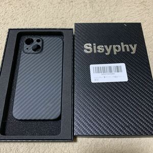 602t2504☆ Sisyphy iPhone 13 Mini対応 アラミド繊維ケース、5.4インチ ミニマリスト カーボン風 極薄0.64mm 超軽量 9.2g 耐衝撃 