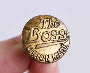 送料無料 / ビンテージ チェンジボタン the boss UNION MADE ヴィンテージ カバーオール用 古着 ワークウェア 18.9mm　/57