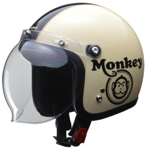 ■Honda Monkey モンキー ヘルメット アイボリー×ブラック サイズ：M