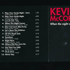 ☆KEVIN McCORD☆WHEN THE NIGHT COMES☆1993年日本流通仕様☆P-VINE PCD-794 (PARKSIDE RECORDS TRP 0003-2)☆の画像6